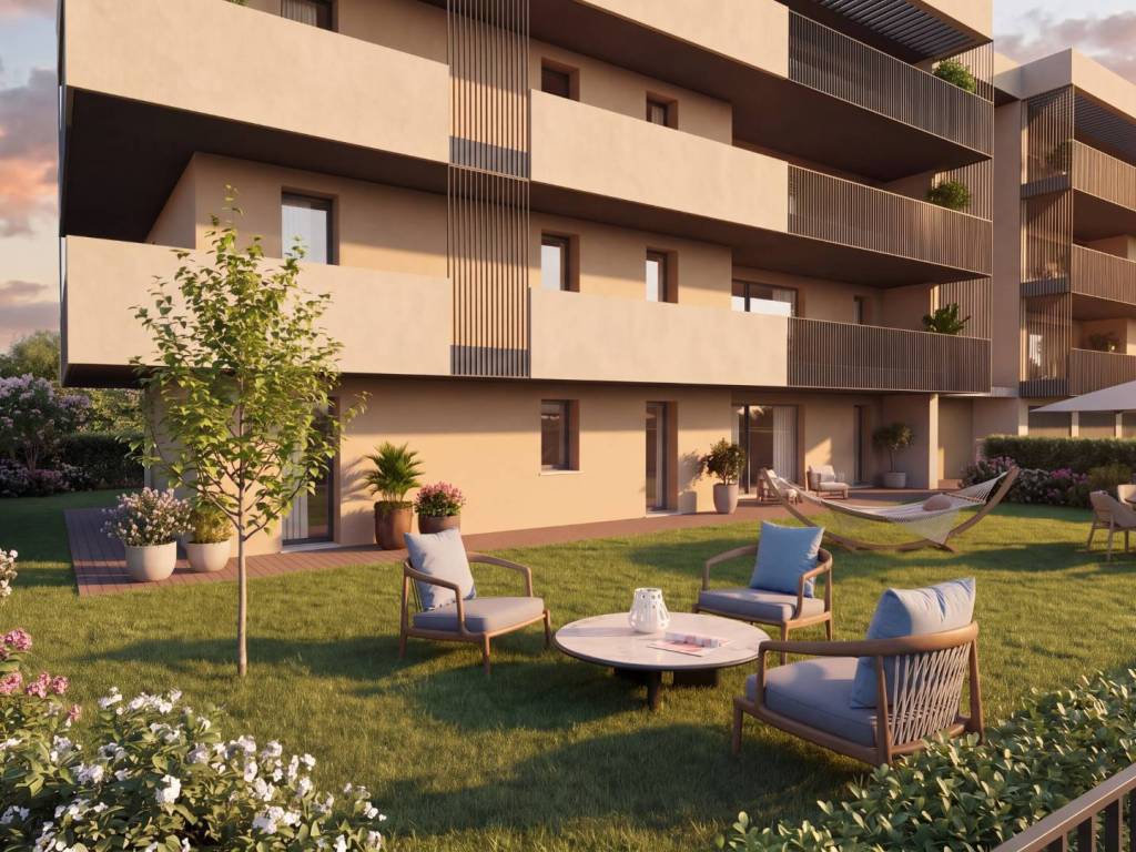 Residenze Sunrise — giardino privato (render)